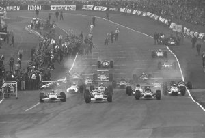 Il via del Gran Premio d'Inghilterra 1968