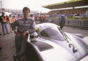 Michael Schumacher pronto a salire sulla sua Sauber-Mercedes C11, Le Mans 1991